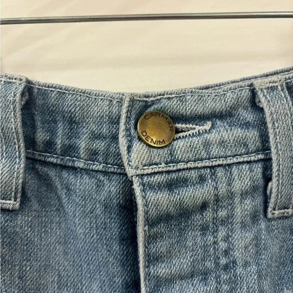 Carmar Distressed Denim High Rise Jean Shorts Sz 27 - Picture 11 of 15